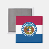 De vlag van Missouri Magneet (Voorkant / Achterkant)