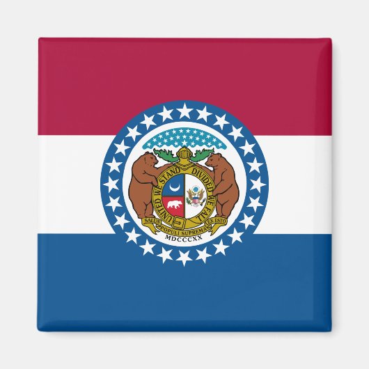 De vlag van Missouri Magneet (Voorkant)
