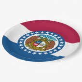 De vlag van Missouri Papieren Bordje (Gekanteld)