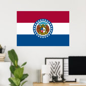 De vlag van Missouri Poster (Thuiskantoor)