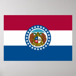 De vlag van Missouri Poster