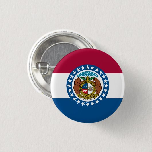 De vlag van Missouri Ronde Button 3,2 Cm (Voorkant /achterkant)