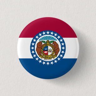 De vlag van Missouri Ronde Button 3,2 Cm