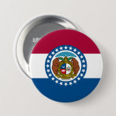 De vlag van Missouri Ronde Button 7,6 Cm (Voorkant /achterkant)