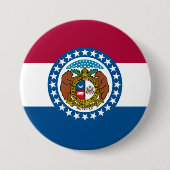 De vlag van Missouri Ronde Button 7,6 Cm (Voorkant)
