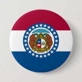 De vlag van Missouri Ronde Button 7,6 Cm