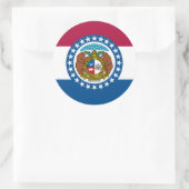 De vlag van Missouri Ronde Sticker (Tas)