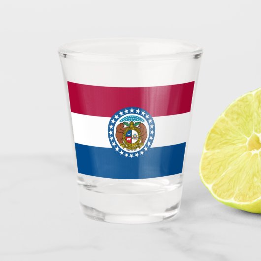 De vlag van Missouri Shot Glas (Voorkant)