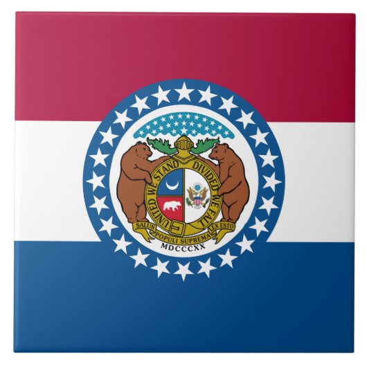 De vlag van Missouri Tegeltje (Voorkant)