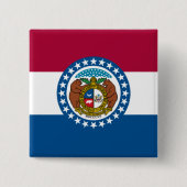 De vlag van Missouri Vierkante Button 5,1 Cm (Voorkant)