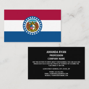 De vlag van Missouri Visitekaartje