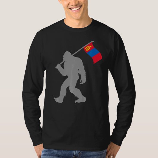 de vlag van Mongol of Mongolië op de vlag van Mong T-shirt (Voorkant)