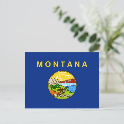 De vlag van Montana Briefkaart (Staand voorkant)