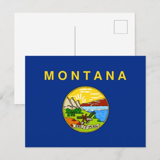 De vlag van Montana Briefkaart (Voorkant / Achterkant)
