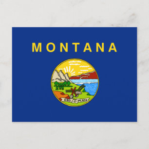 De vlag van Montana Briefkaart