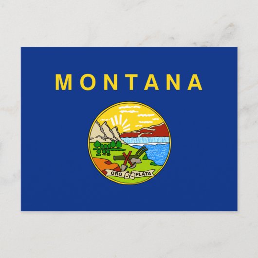 De vlag van Montana Briefkaart (Voorkant)