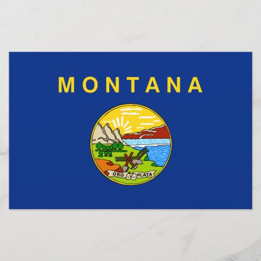 De vlag van Montana Briefpapier (Voorkant)