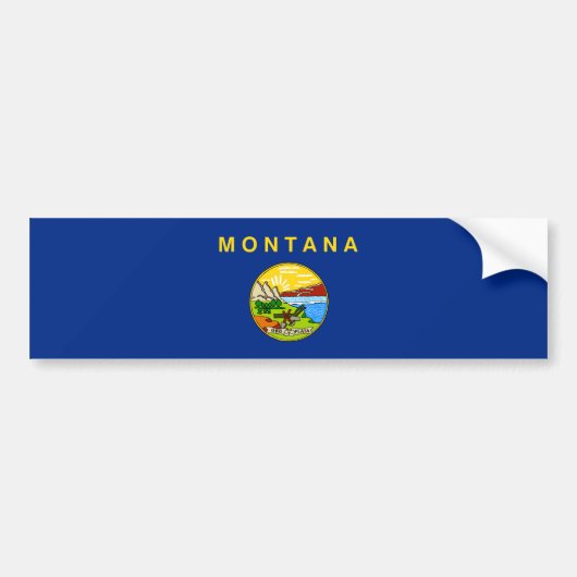 De vlag van Montana Bumpersticker (Voorkant)