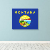 De vlag van Montana Canvas Afdruk (Insitu (Houten vloer))