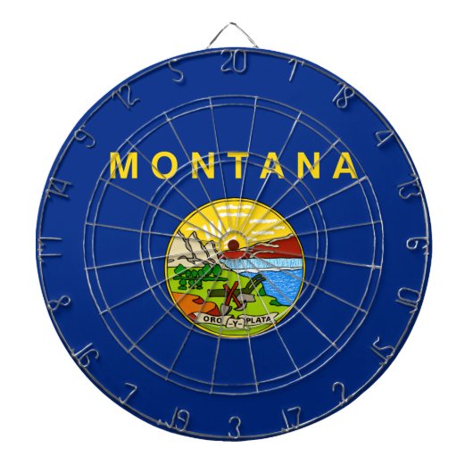 De vlag van Montana Dartbord (Voorkant)