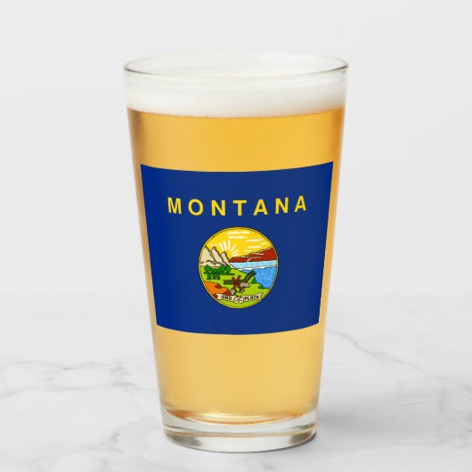 De vlag van Montana Glas (Voorkant gevuld)
