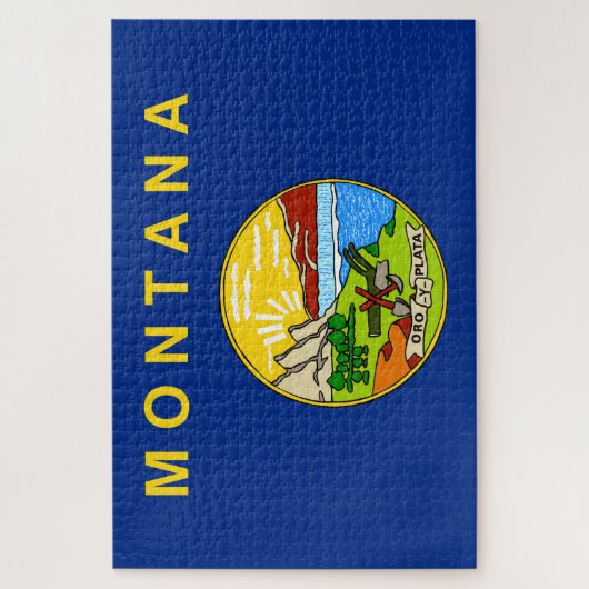 De vlag van Montana Legpuzzel (Verticaal)
