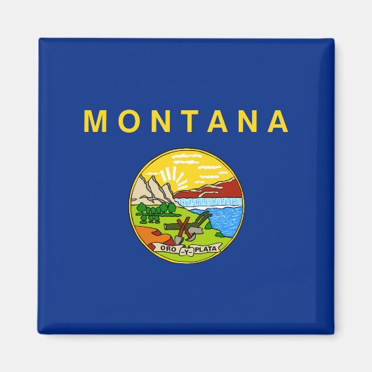 De vlag van Montana Magneet (Voorkant)