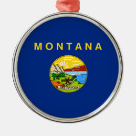 De vlag van Montana (MT, VS) Metalen Ornament