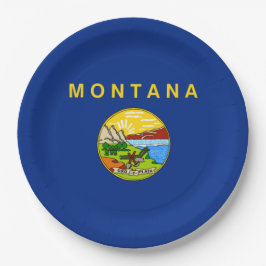 De vlag van Montana Papieren Bordje