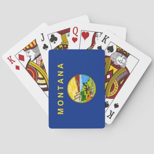 De vlag van Montana Pokerkaarten (Achterkant)