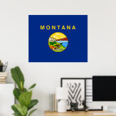 De vlag van Montana Poster (Thuiskantoor)