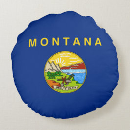 De vlag van Montana Rond Kussen