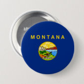De vlag van Montana Ronde Button 7,6 Cm (Voorkant /achterkant)