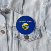 De vlag van Montana Ronde Button 7,6 Cm (In situ)