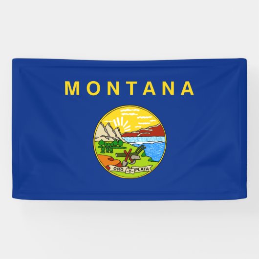 De vlag van Montana Spandoek (Horizontaal)