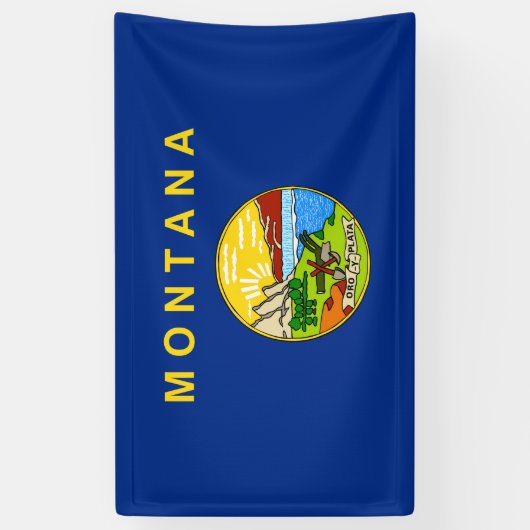 De vlag van Montana Spandoek (Verticaal)