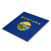 De vlag van Montana Tegeltje (Zijkant)