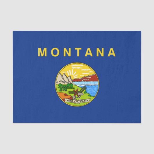 De vlag van Montana Tissuepapier (Voorkant)