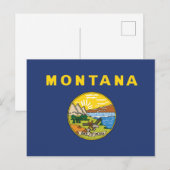 De vlag van Montana, Verenigde Staten van Amerika Briefkaart (Voorkant / Achterkant)