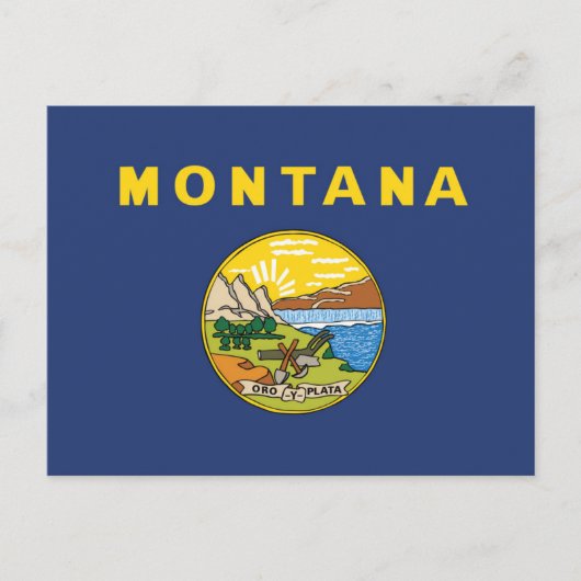 De vlag van Montana, Verenigde Staten van Amerika Briefkaart (Voorkant)