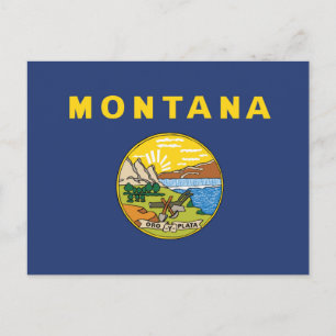 De vlag van Montana, Verenigde Staten van Amerika Briefkaart