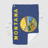 De vlag van Montana, Verenigde Staten van Amerika Golfhanddoek (Insitu)