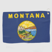 De vlag van Montana, Verenigde Staten van Amerika Golfhanddoek (Horizontaal)