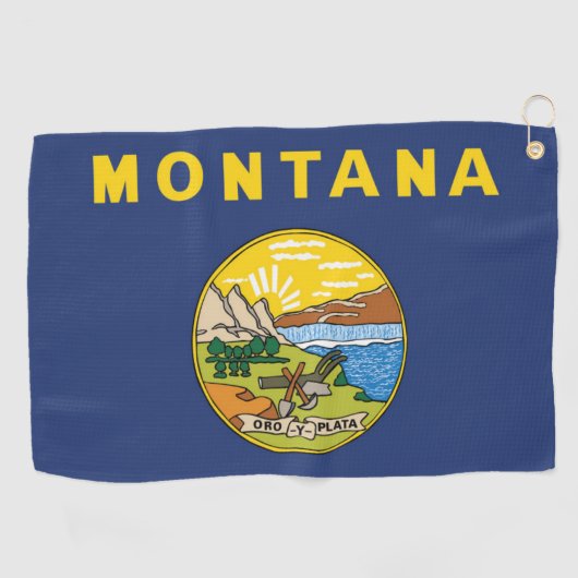 De vlag van Montana, Verenigde Staten van Amerika Golfhanddoek (Horizontaal)