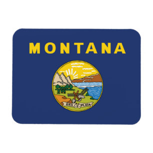De vlag van Montana, Verenigde Staten van Amerika Magneet