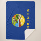 De vlag van Montana (VS) Sherpa Blanket Deken (Voorkant)