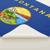 De vlag van Montana (VS) Sherpa Blanket Deken (3/4)