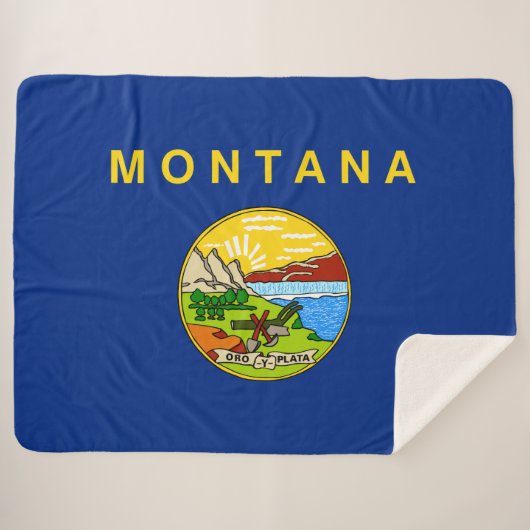 De vlag van Montana (VS) Sherpa Blanket Deken (Voorkant (horizontaal))
