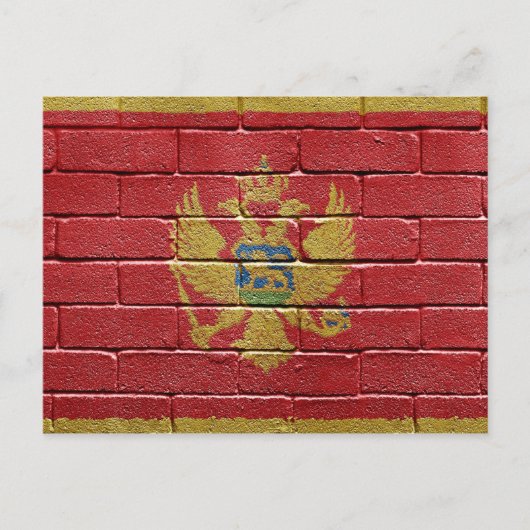 De vlag van Montenegro Briefkaart (Voorkant)