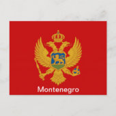 De vlag van Montenegro Briefkaart (Voorkant)